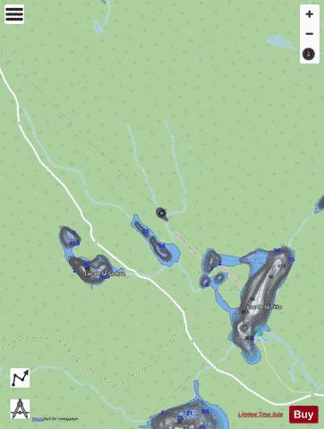Fourchu, Lac depth contour Map - i-Boating App - Streets