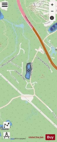 Canardiere, Lac de la depth contour Map - i-Boating App - Streets