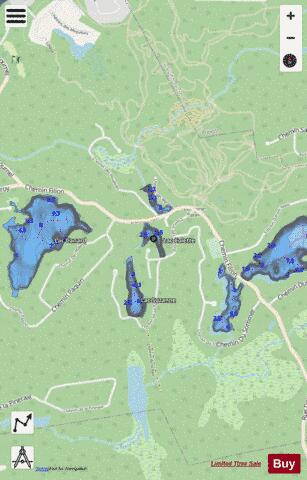 Colette, Lac depth contour Map - i-Boating App - Streets