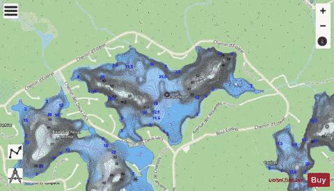 Nord, Lac du depth contour Map - i-Boating App - Streets
