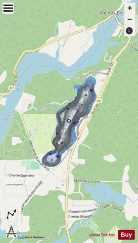 Vert Lac A depth contour Map - i-Boating App - Streets