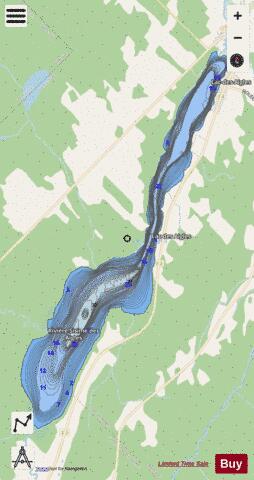Aigles  Lac Des depth contour Map - i-Boating App - Streets
