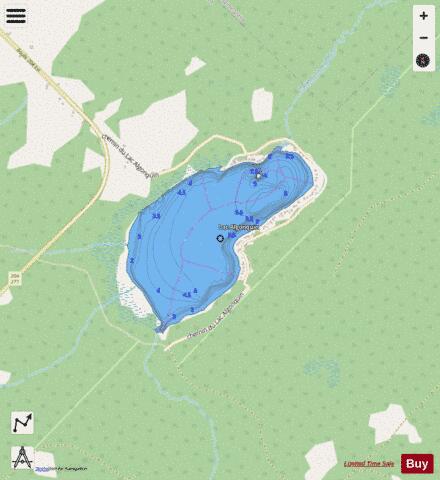 Algonquin, Lac depth contour Map - i-Boating App - Streets