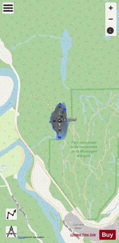 Argent  Lac D depth contour Map - i-Boating App - Streets