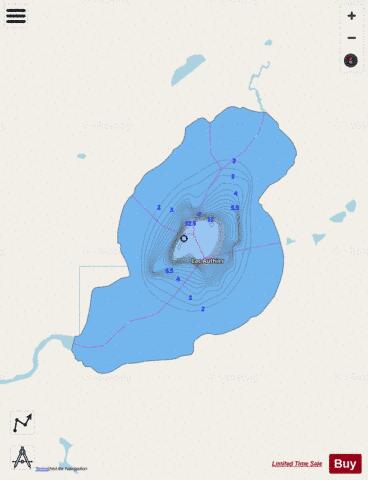 Authier, Lac depth contour Map - i-Boating App - Streets