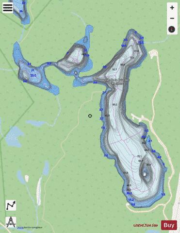 Baie des Rochers, Lac de la depth contour Map - i-Boating App - Streets