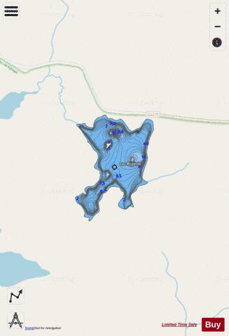 Bipede  Lac (#75932) depth contour Map - i-Boating App - Streets