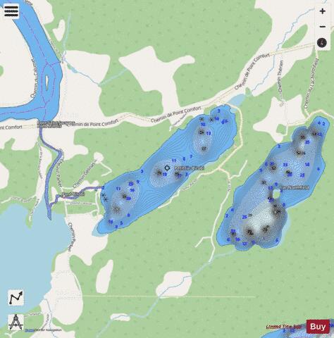 Bitobi  Petit Lac depth contour Map - i-Boating App - Streets