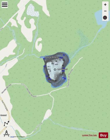 Boucher, Lac depth contour Map - i-Boating App - Streets