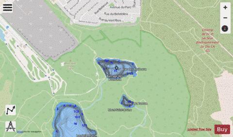 Bouleaux  Lac Des depth contour Map - i-Boating App - Streets