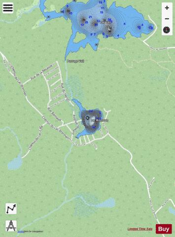 Brennan  Lac depth contour Map - i-Boating App - Streets