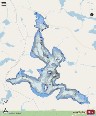 Brodtkorb  Lac depth contour Map - i-Boating App - Streets