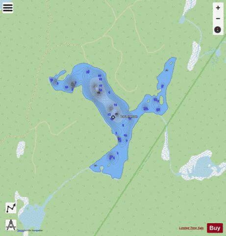 Bronson  Lac depth contour Map - i-Boating App - Streets