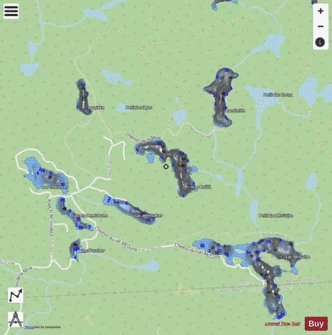 Brule  Lac depth contour Map - i-Boating App - Streets