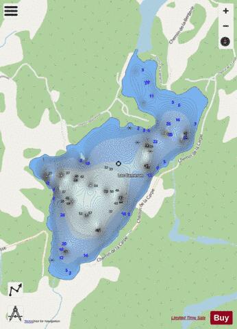 Cameron  Lac depth contour Map - i-Boating App - Streets