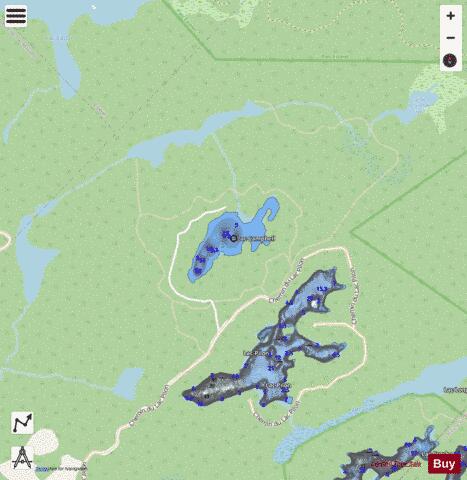 Campbell  Lac depth contour Map - i-Boating App - Streets