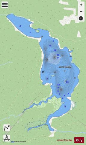 Canard  Lac Au depth contour Map - i-Boating App - Streets