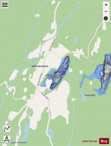 Cassette  Lac De La depth contour Map - i-Boating App - Streets