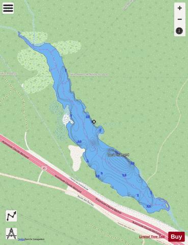 Chamard, Lac a depth contour Map - i-Boating App - Streets