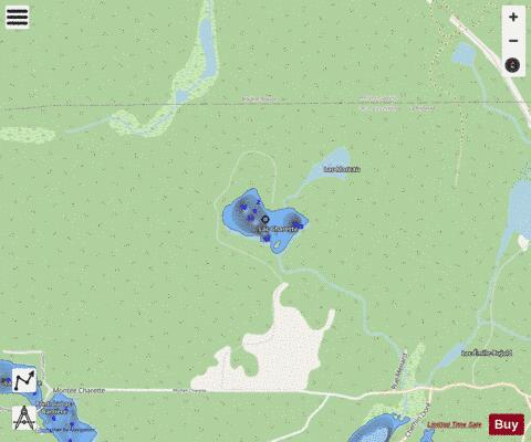 Charette  Lac depth contour Map - i-Boating App - Streets