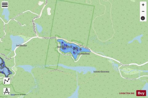 Chasseurs  Lac Aux depth contour Map - i-Boating App - Streets
