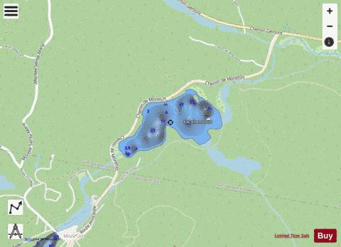 Chevreuils  Lac depth contour Map - i-Boating App - Streets