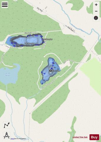 Chretien  Lac depth contour Map - i-Boating App - Streets