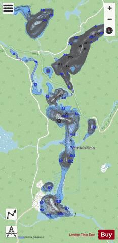 Chute, Lac de la depth contour Map - i-Boating App - Streets