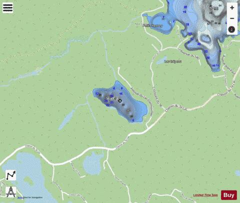 Clermoustier  Lac depth contour Map - i-Boating App - Streets