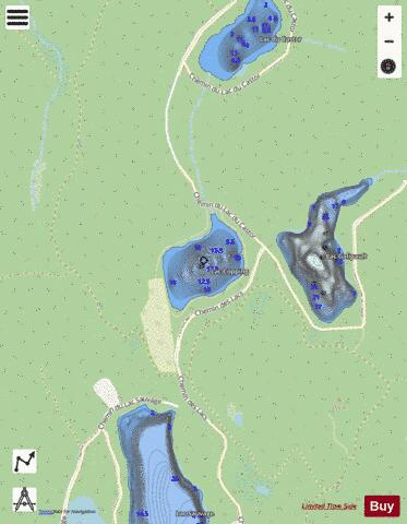 Copping  Lac depth contour Map - i-Boating App - Streets