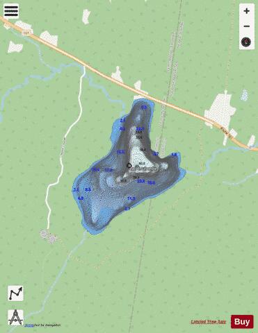Coulombe, Lac depth contour Map - i-Boating App - Streets