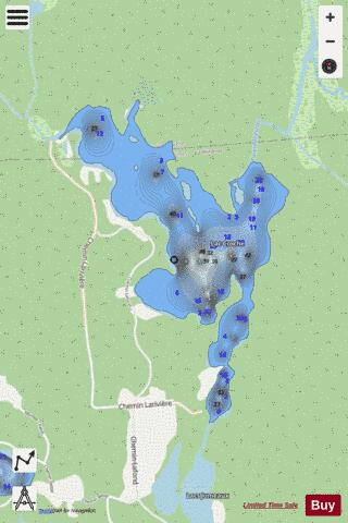 Croche  Lac depth contour Map - i-Boating App - Streets