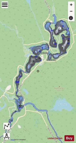 Croche, Lac depth contour Map - i-Boating App - Streets