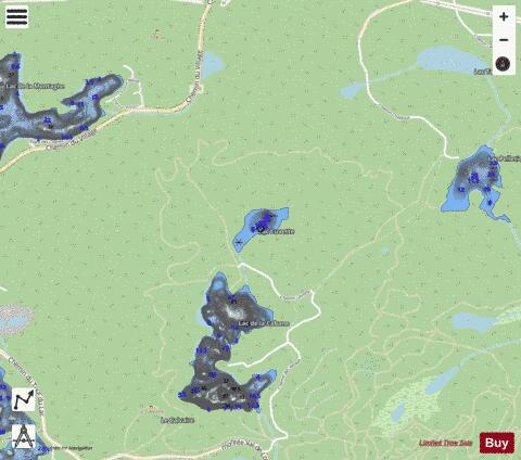 Cuvette  Lac depth contour Map - i-Boating App - Streets