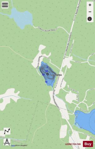 Dechene  Lac depth contour Map - i-Boating App - Streets