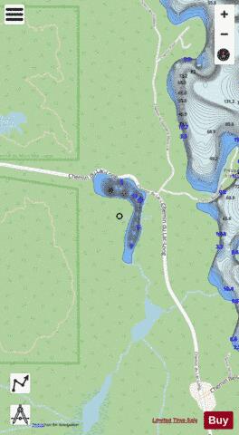 Denomme  Lac depth contour Map - i-Boating App - Streets