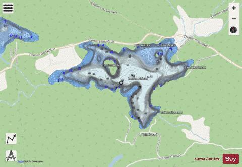 Donaldson  Lac depth contour Map - i-Boating App - Streets
