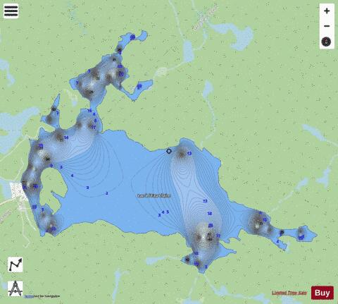 Eau Claire  Lac A L depth contour Map - i-Boating App - Streets