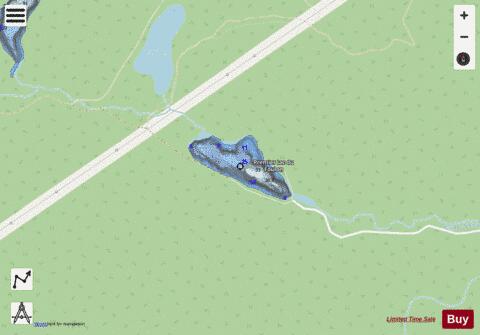 Foulon  Premier Lac Du depth contour Map - i-Boating App - Streets