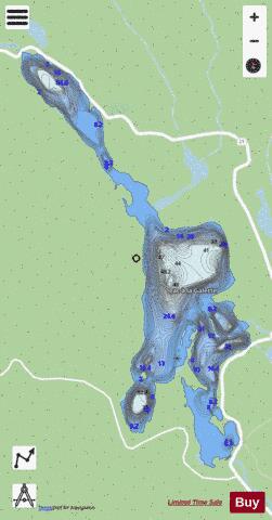 Galette  Lac A La depth contour Map - i-Boating App - Streets