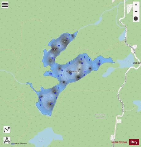 Gaumond  Lac depth contour Map - i-Boating App - Streets
