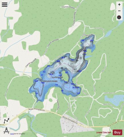 Gauvreau, Lac depth contour Map - i-Boating App - Streets
