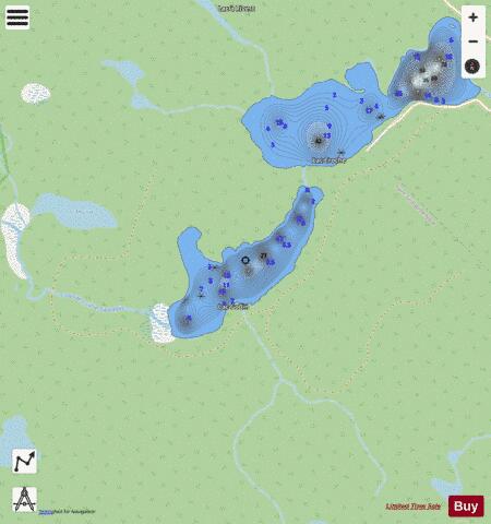 Godin  Lac depth contour Map - i-Boating App - Streets