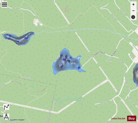 Gore  Lac Du depth contour Map - i-Boating App - Streets
