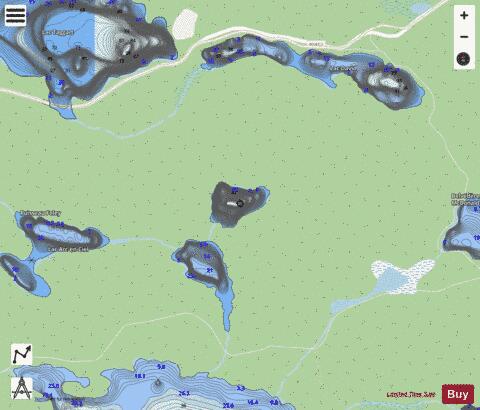Greg  Lac depth contour Map - i-Boating App - Streets