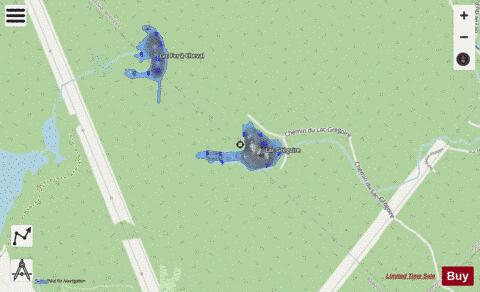 Gregoire  Lac depth contour Map - i-Boating App - Streets