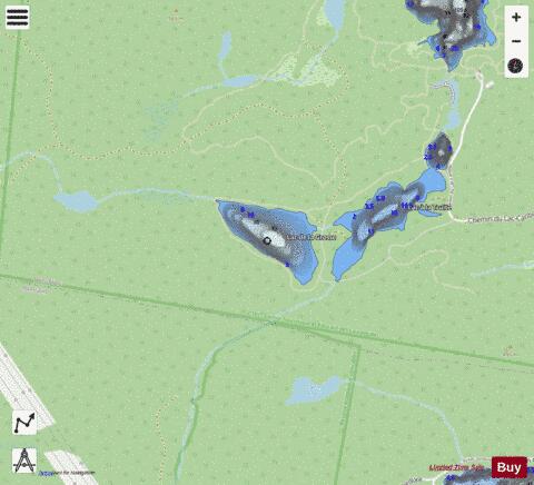 Lac Bonnet (de la Grosse) depth contour Map - i-Boating App - Streets