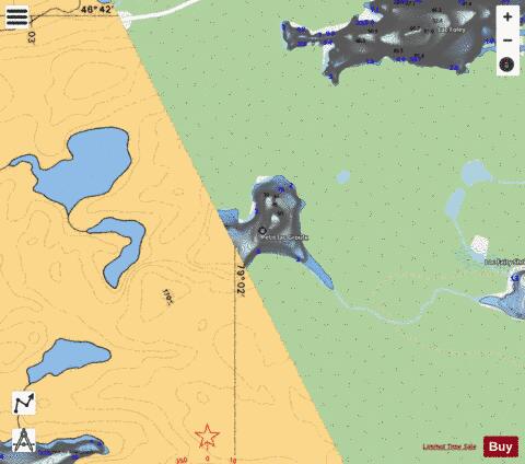 Groulx  Petit Lac depth contour Map - i-Boating App - Streets