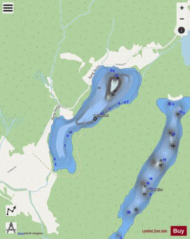 Hamel  Lac depth contour Map - i-Boating App - Streets