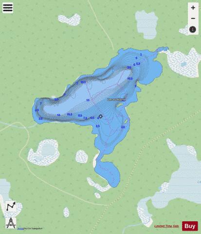 Huard, Lac au depth contour Map - i-Boating App - Streets